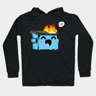 Kawaii Cute Dumpster Fire Love Hoodie